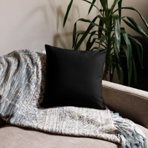 The Walrus Throw Pillow Var. 1 (Black) - 3 Sizes - Image 3