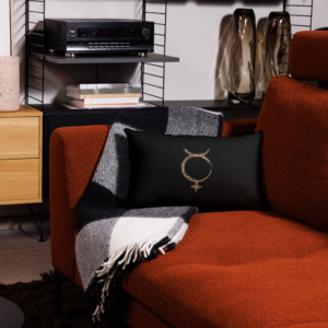 Mercury Glyph Throw Pillow (Black) - 3 Sizes - Image 4