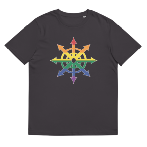 Pride Flag Chaos Star Dark Tee - Unisex - Image 3