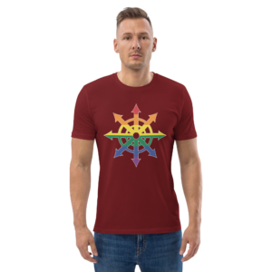 Pride Flag Chaos Star Dark Tee - Unisex - Image 5