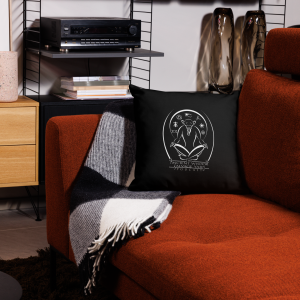 Enlightened Ape Throw Pillow (Black) - 3 Sizes - Image 2