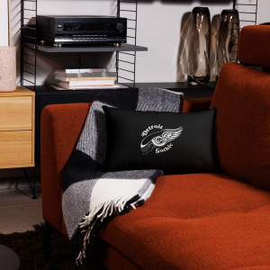 XenoWings Throw Pillow (Black) - 3 Sizes - Image 4