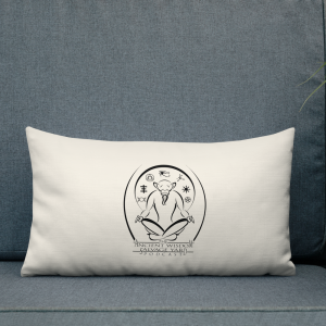 Enlightened Ape Throw Pillow (Cream) - 3 Sizes - Image 9