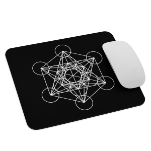 Metatron's Cube Mouse Pad (Black) - Image 2