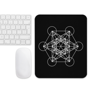 Metatron's Cube Mouse Pad (Black) - Image 3