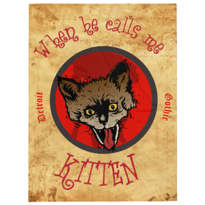 Kitty Throw Blanket (Parchment) - 2 Sizes - Image 2