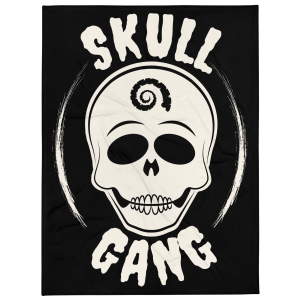 Skull Gang Throw Blanket (Black) - 2 Sizes - Image 2