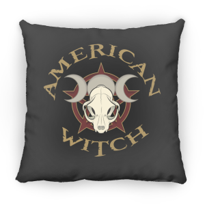 American Witch Throw Pillow